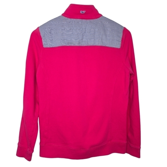 Vineyard Vines Women Preppy Pink Cape Cod Quarter Zip Pullover Sweatshirt Small - Picture 2 of 11